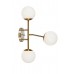 Sieninis šviestuvas TRINITY Brass/White